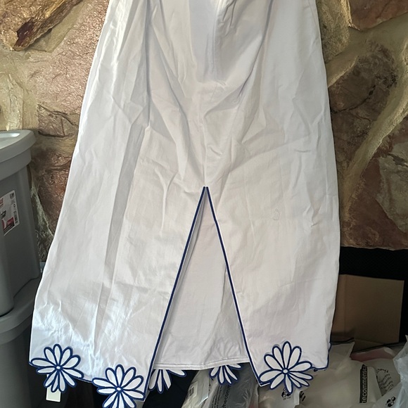 Commense Semi-Sheer Floral Embroidery Back Bow Maxi Dress size XL - Picture 7 of 8